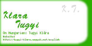klara tugyi business card